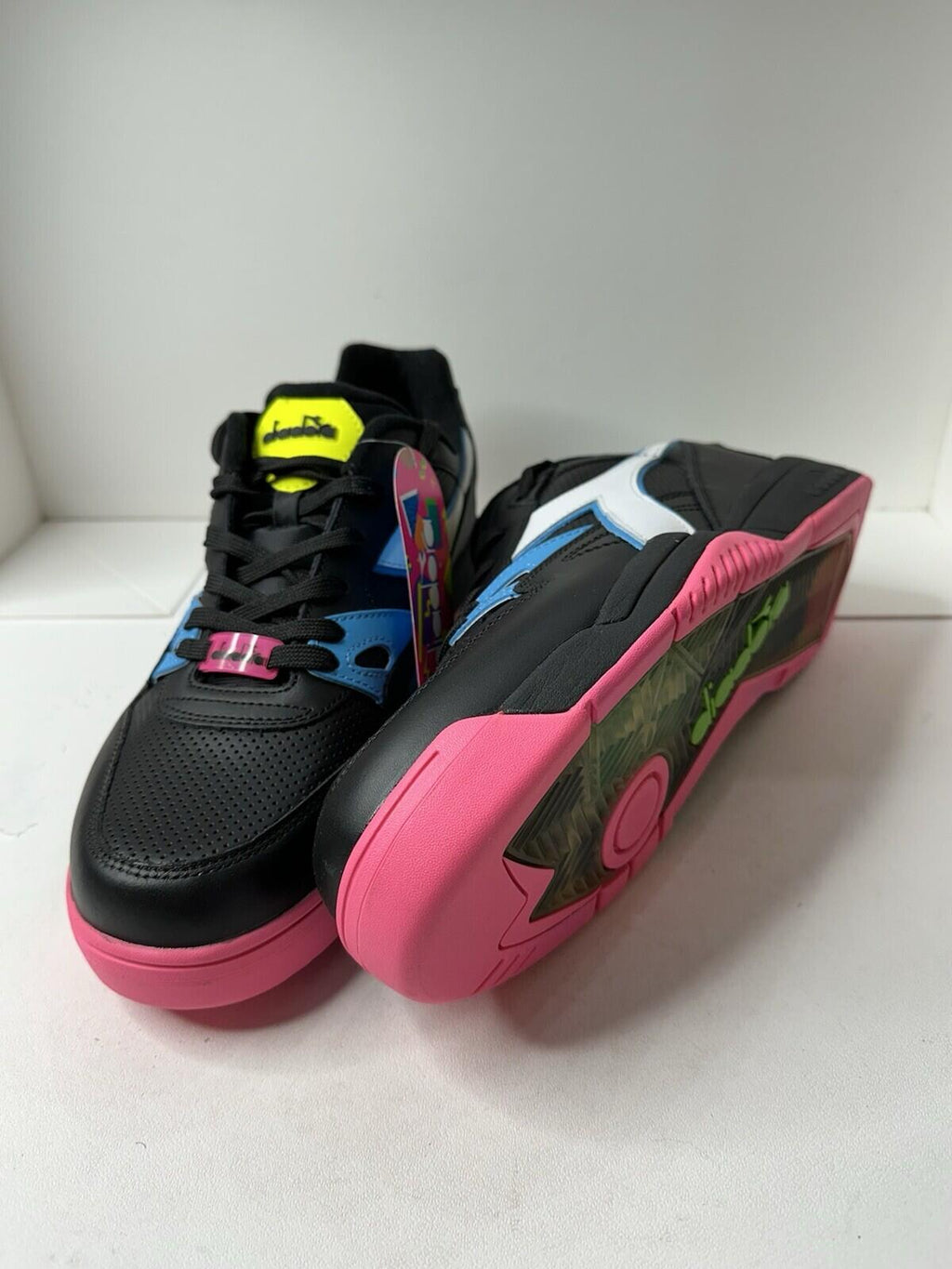 diadora Rebound Ace ‘black Fluo’ Men’s Size 12.5 BNIB