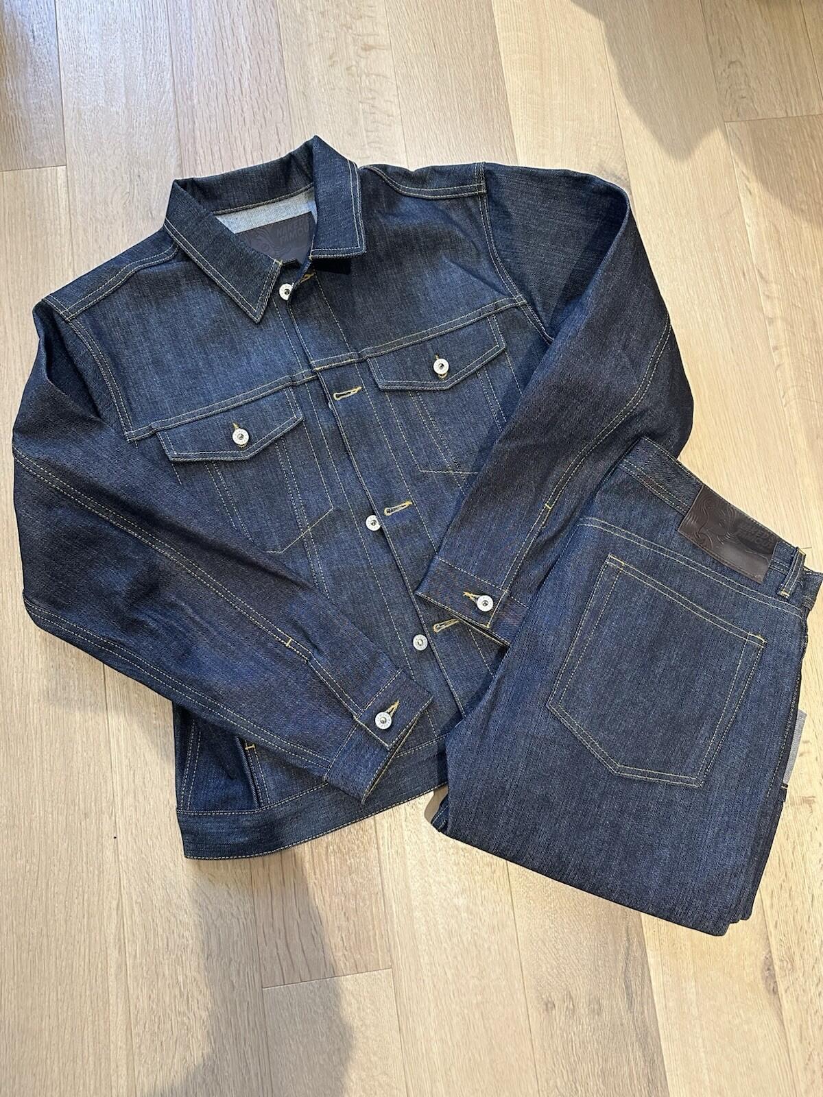 Naked & Famous Denim Set Jacket XL, Pants 36
