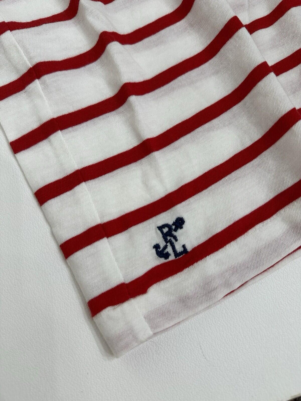 Men’s Polo Ralph Lauren long sleeve shirt size Large White/ Blue/ Red