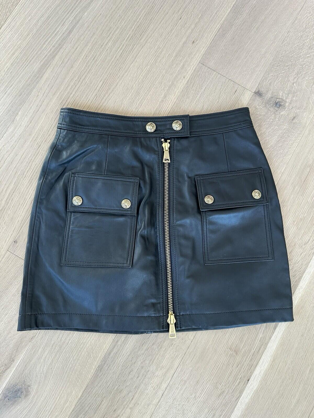 Versace Jeans Couture Leather Skirt And Jacket Set Black Jacket size 40, Skirt 6