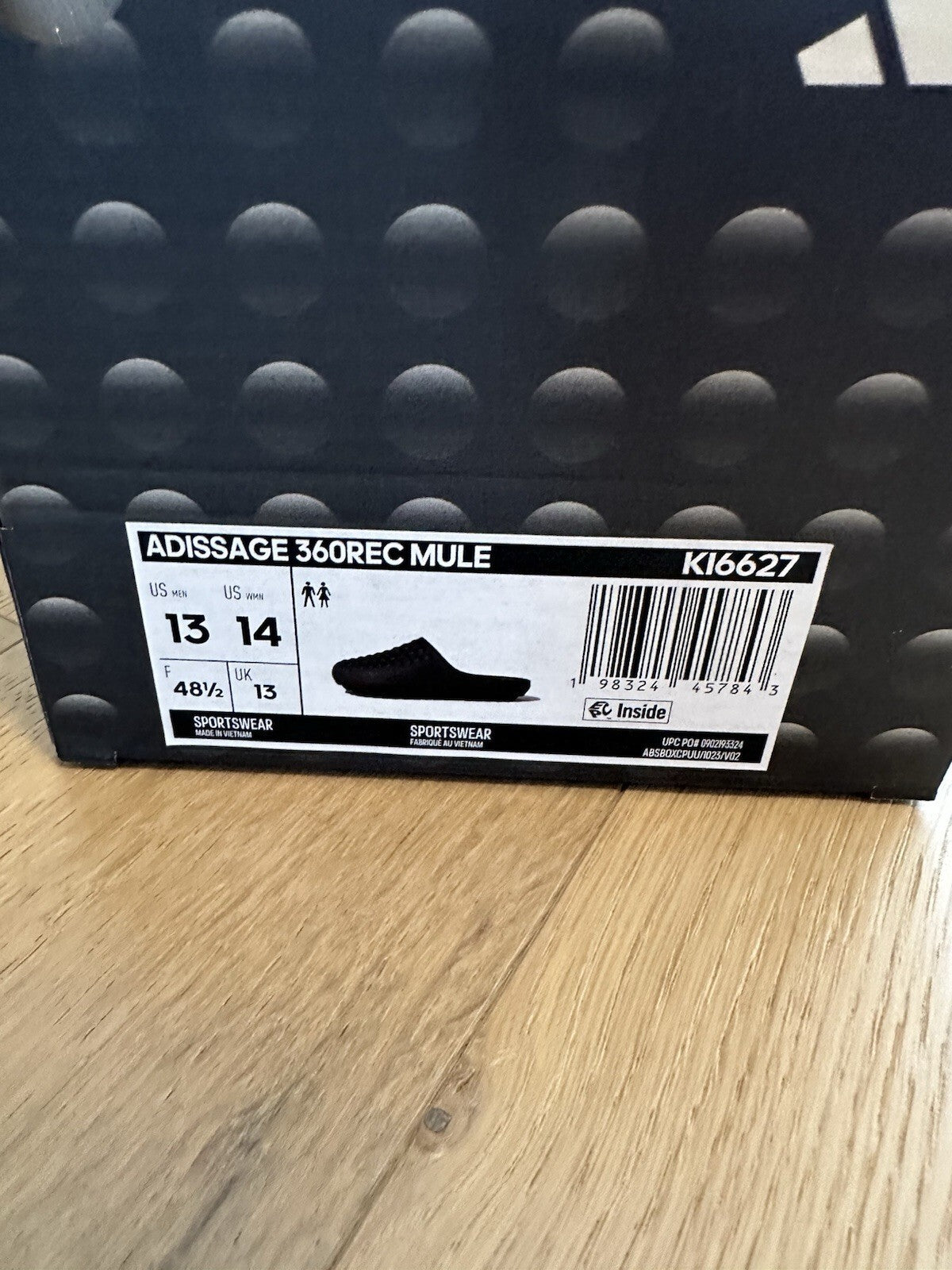 ADIDAS ADISSAGE 360REC MULE MENS 13 Black