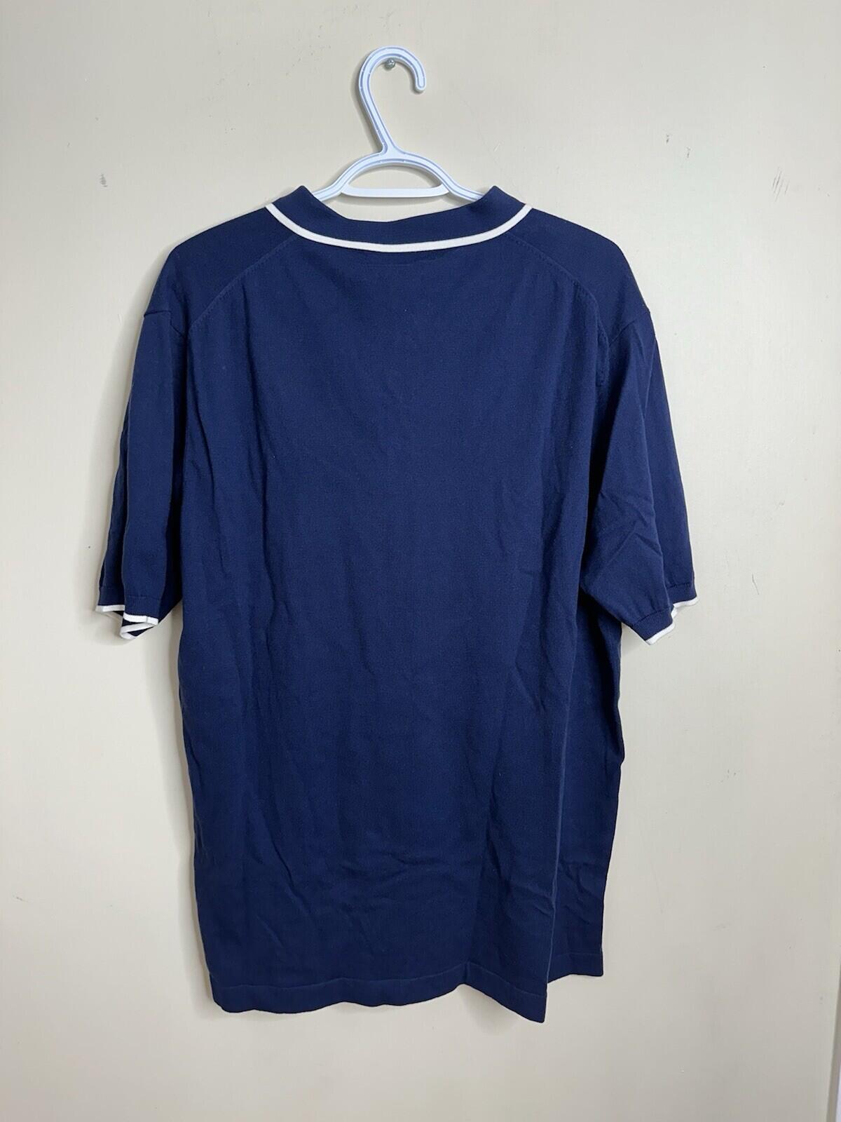 Men’s Patrick Assaraf Navy Blue Polo Shirt size XL