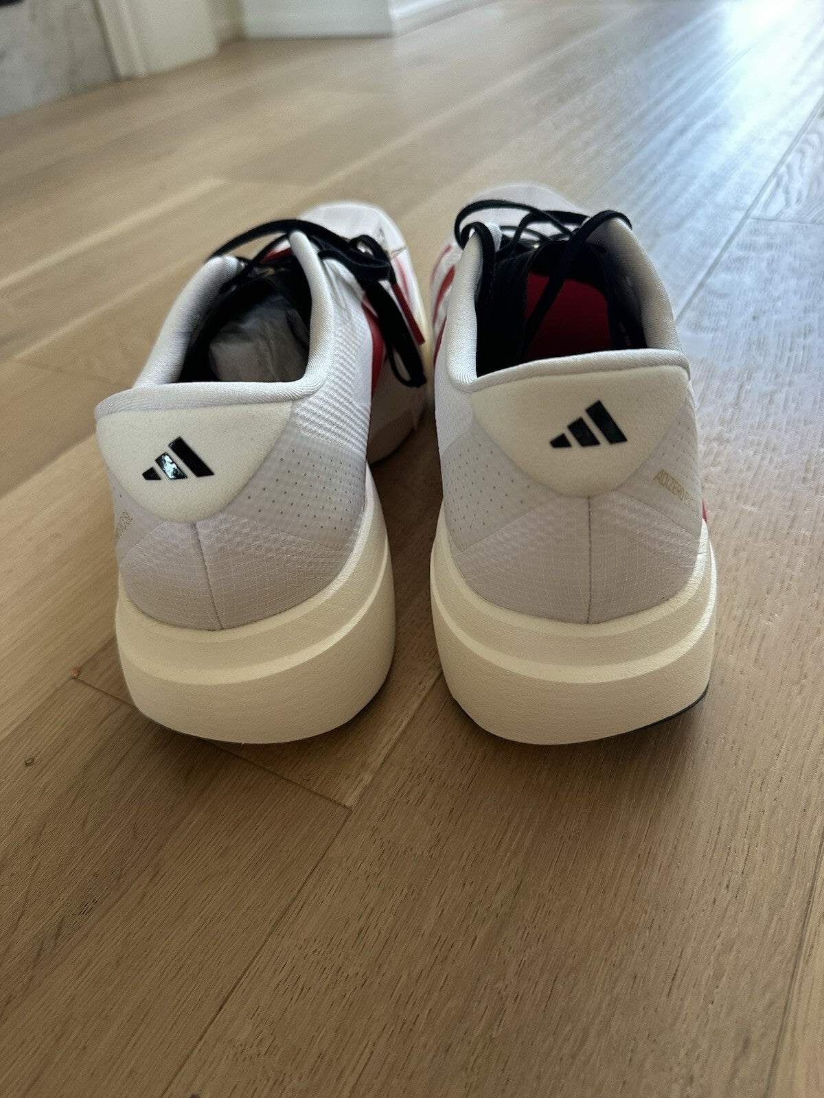Adidas Adizero EVO SL WOVEN M Size 13 FTWWHT/MCORD/CELAC