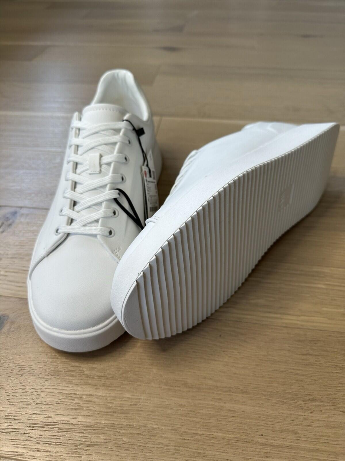 Zara Mens White Minimalist Thick Sole Size 14