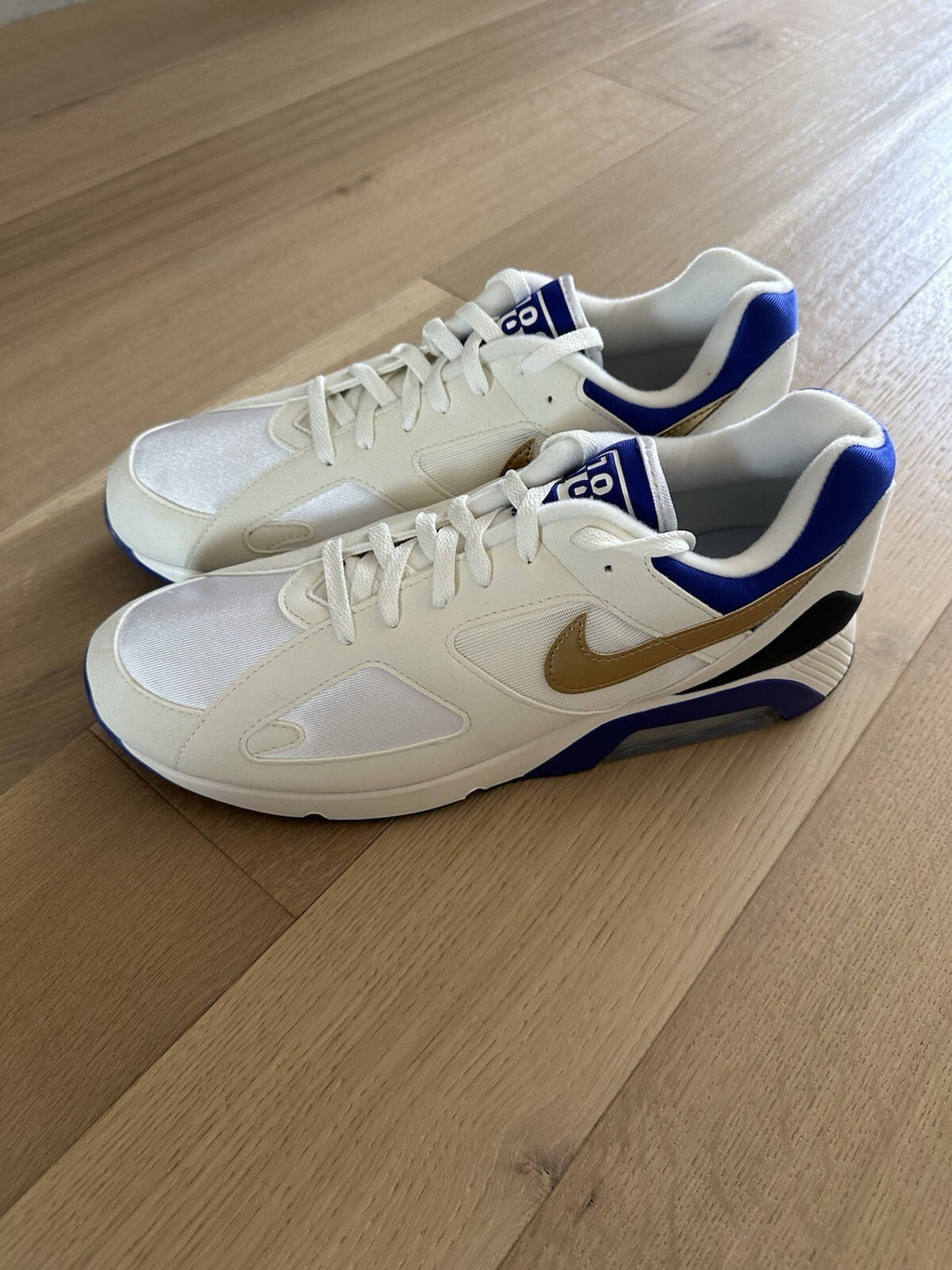 NIKE AIR 180 SUMMIT WHITE/METALLIC GOLD mens 13 BNIB