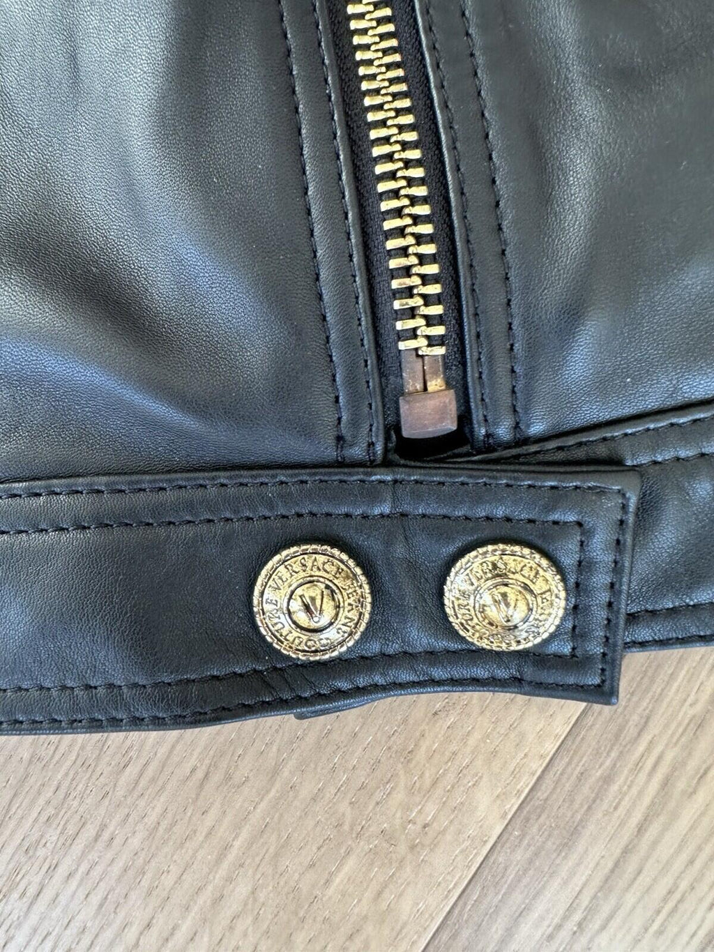 Versace Jeans Couture Leather Skirt And Jacket Set Black Jacket size 40, Skirt 6