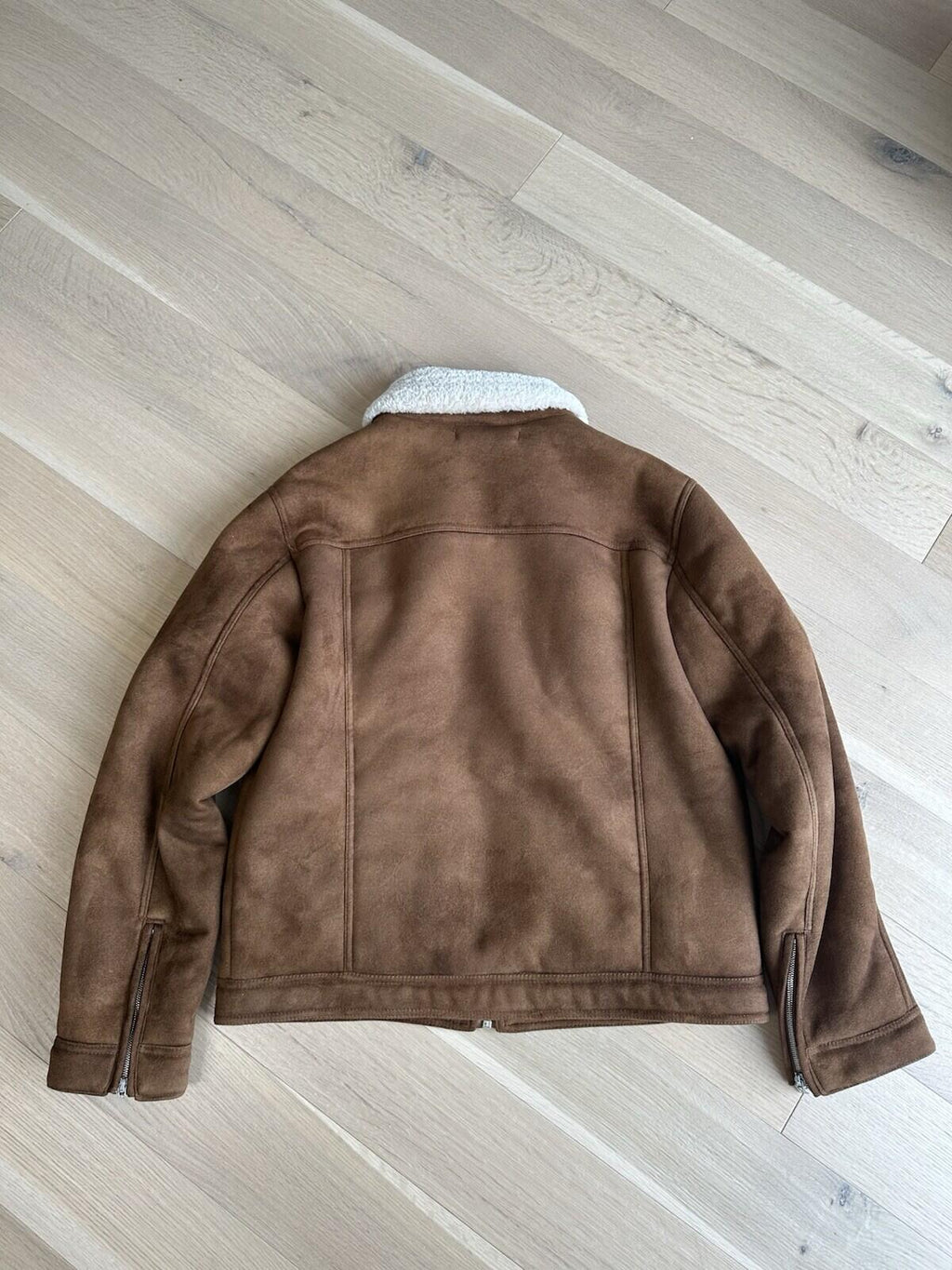 Zara Men’s Faux Suede Sheepskin Bomber Men’s XL *Pristine Conditon