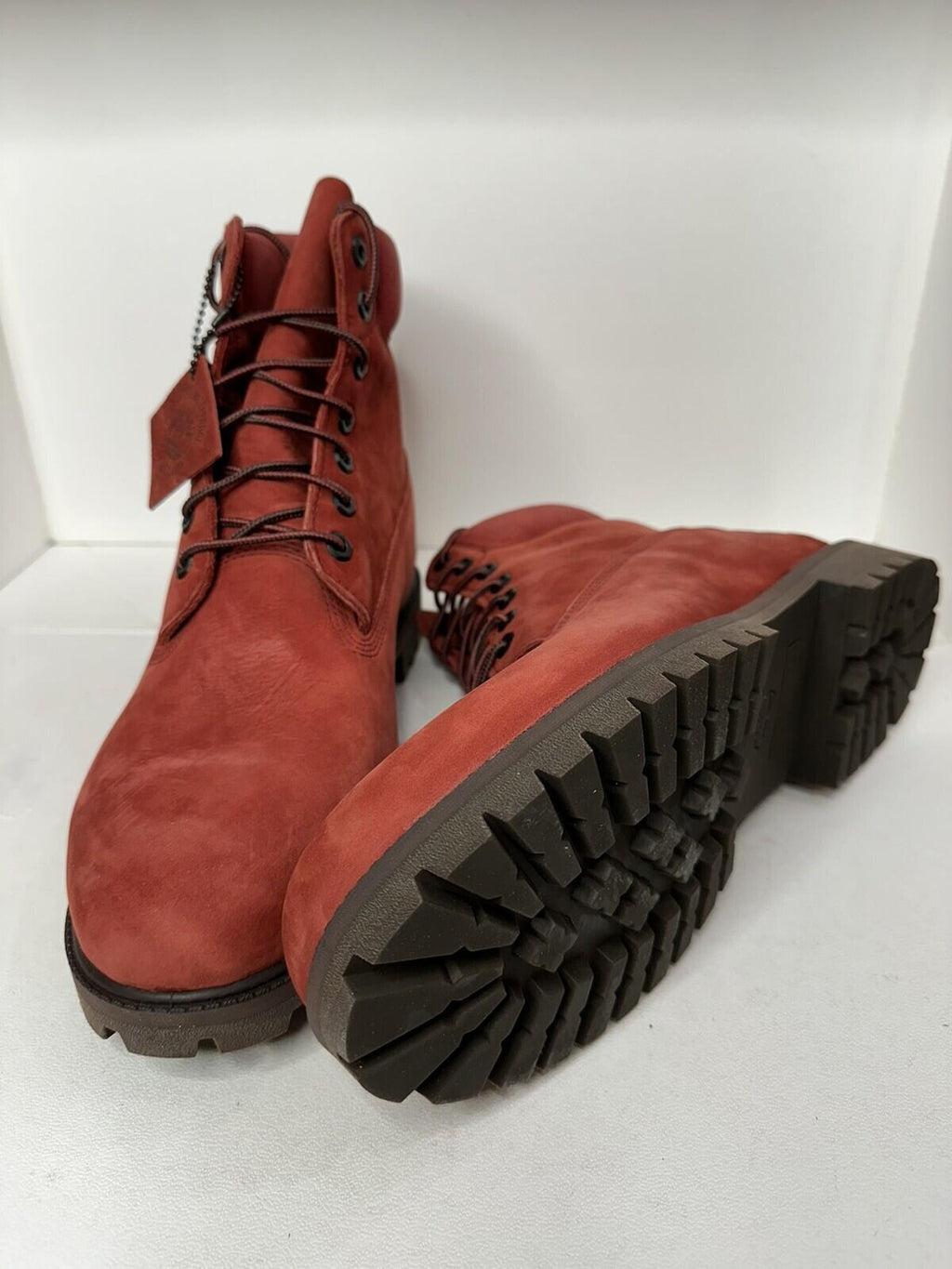 TIMBERLAND HERITAGE 6 IN BOOT DARK RED NUBUCK Men’s Size 12