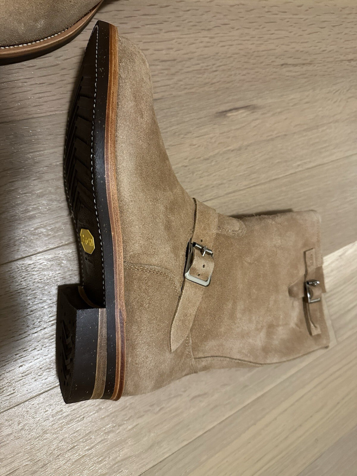 Crush Handmade Engineer Suede Boots Men’s 13 Tan