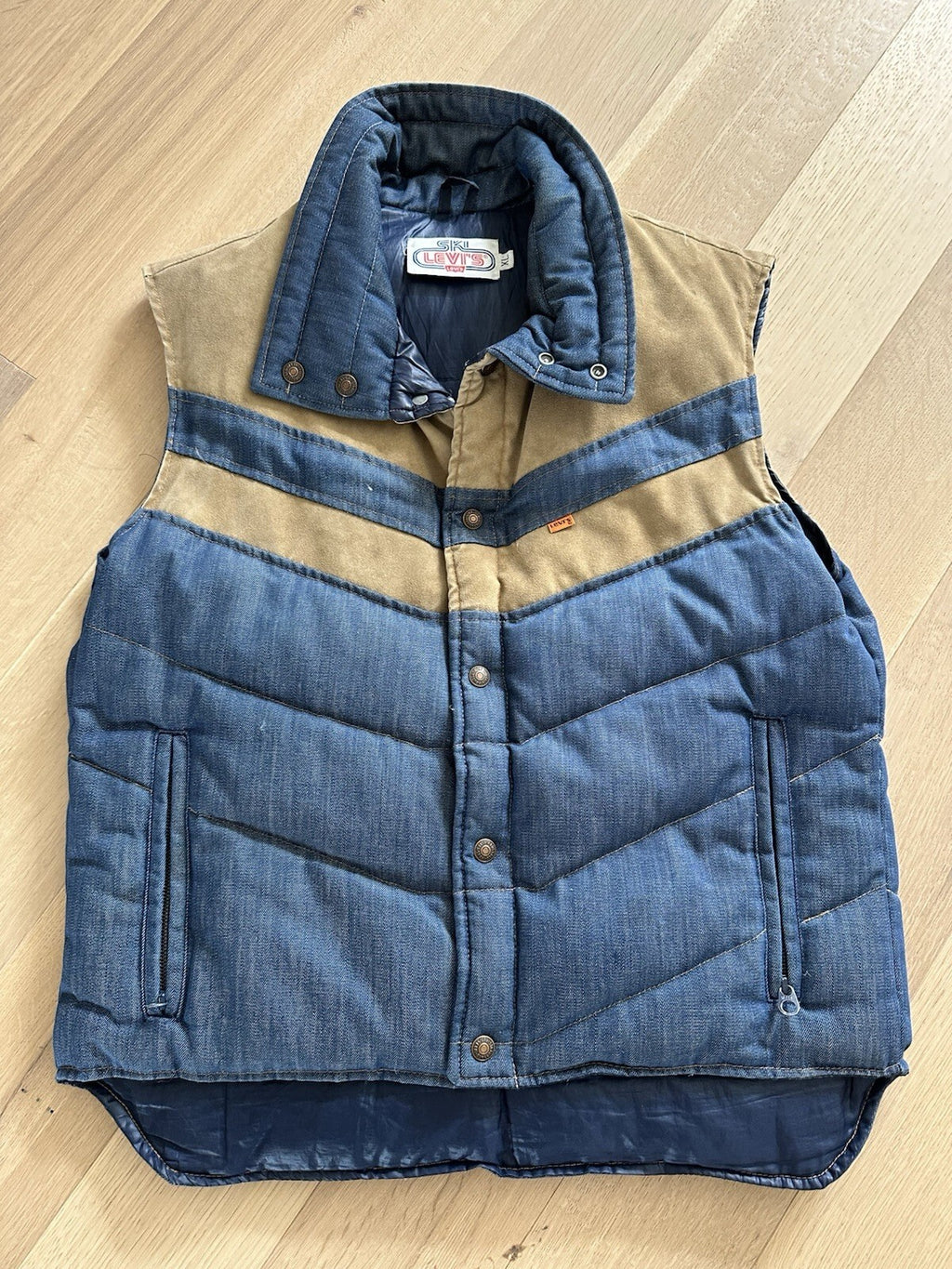 Levi’s SKII Denim & Suede Vest Men’s XL Vintage & RARE* Excellent Condition