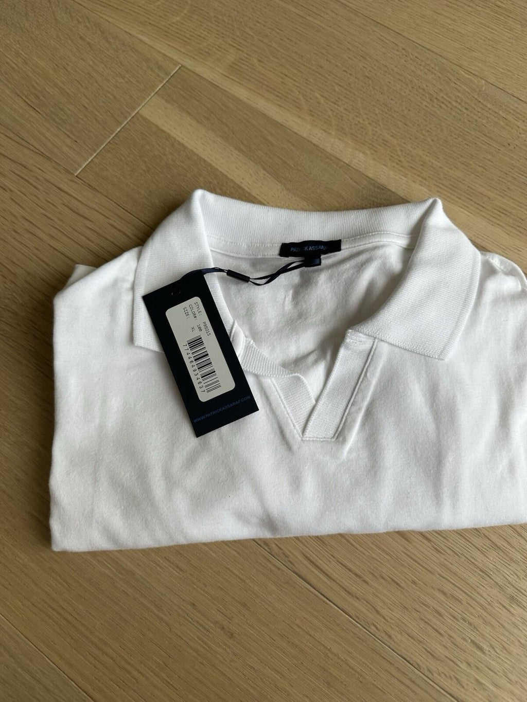 Patrick Assaraf Men’s White Polo size XL
