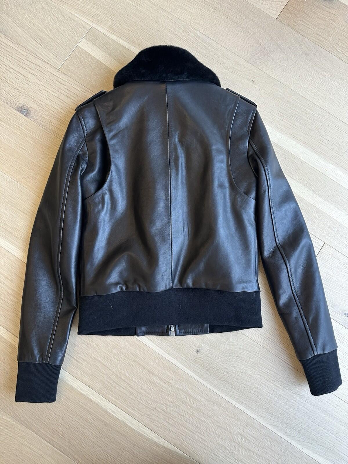 All Saints leather jacket W/faux Fur Collar Women’s Size 00