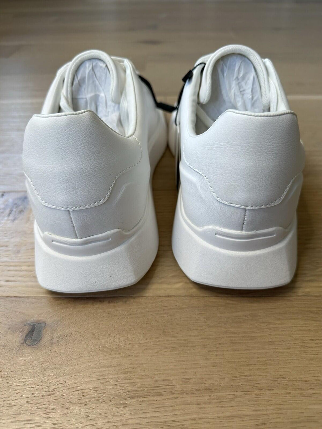 Zara Mens White Minimalist Thick Sole Size 14