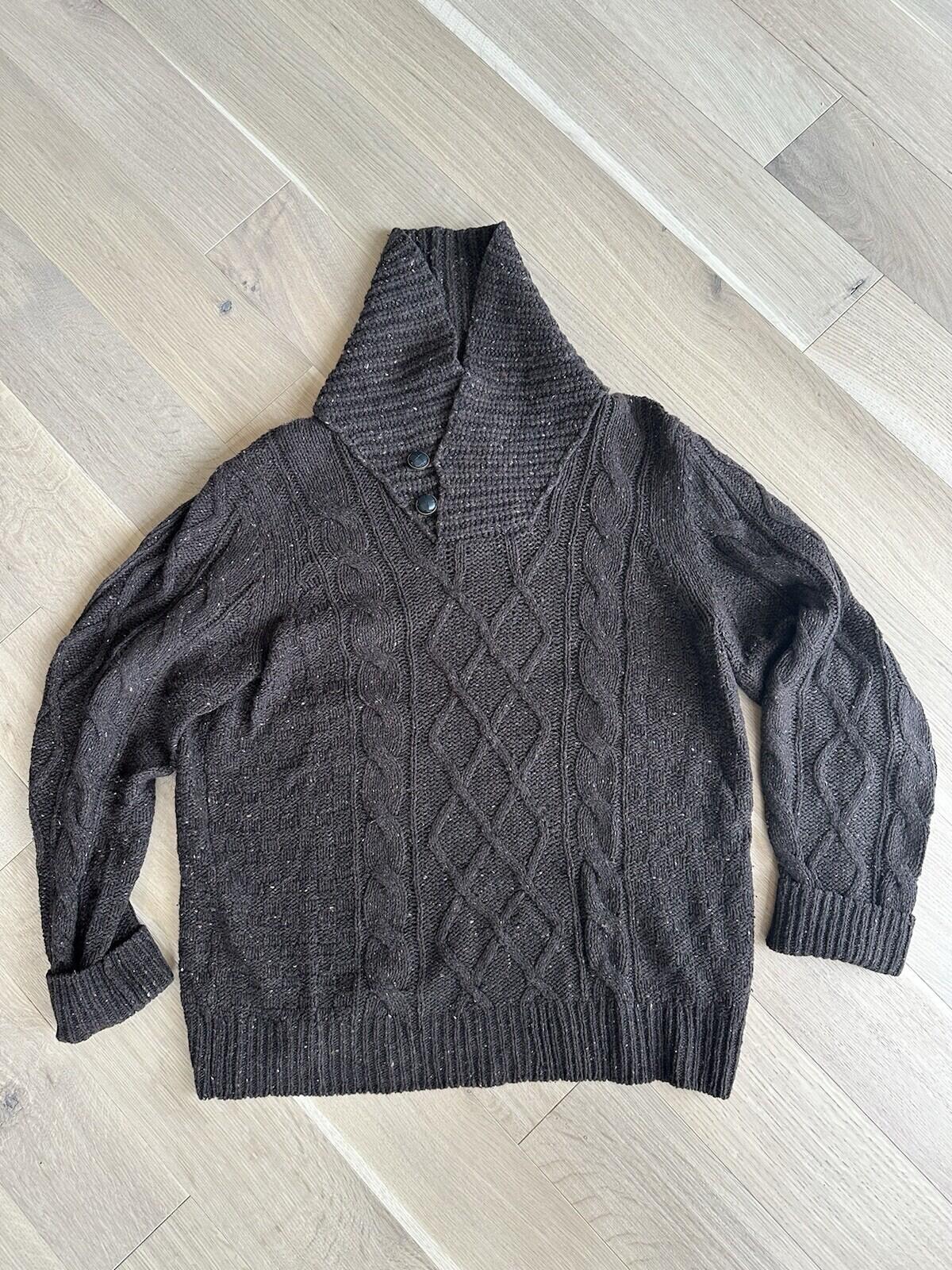 Hugo Boss Selection Brown Sweater Men’s Size XL  Hand Made Luxury Knit