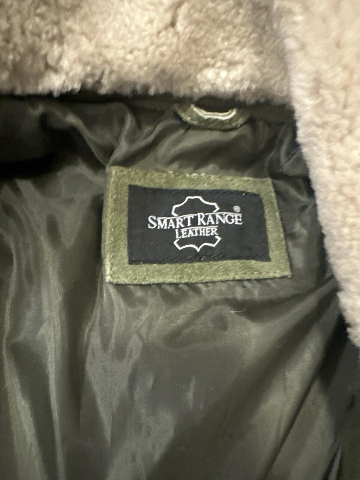 Smart Range Suede Bomber Jacket Mens Size L With Removable Sheerling Collar.