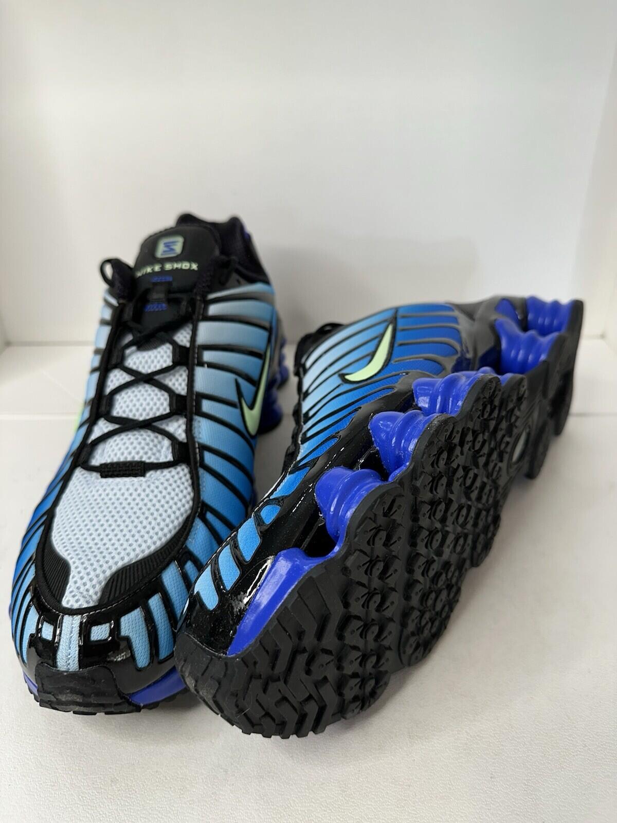 NIKE SHOX TL BLACK/VAPOR GREEN-RACER BLUE Men’s Size 14 BNIB