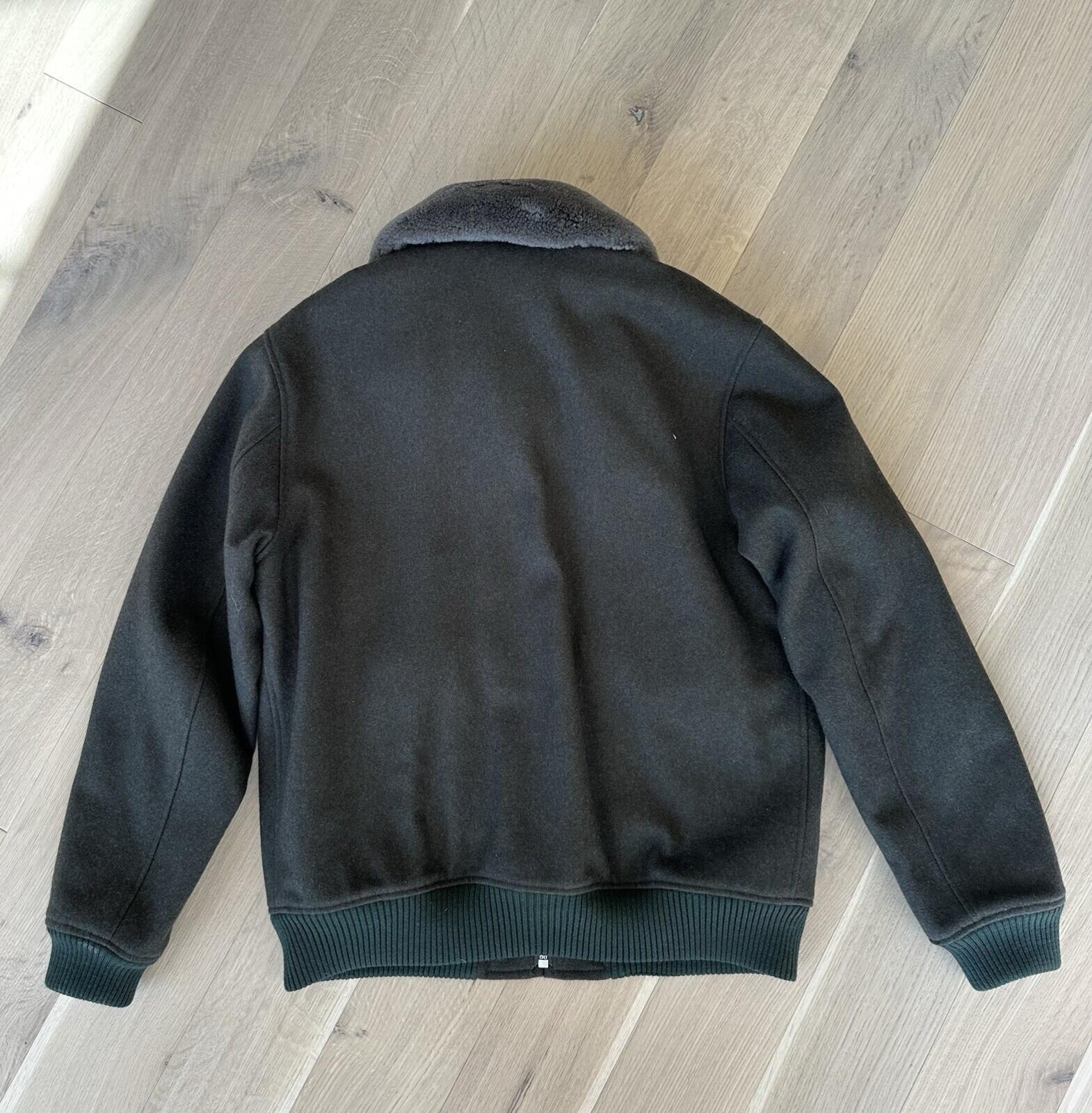 Sandro Aviator Wool Jacket Men’s Size XL Green