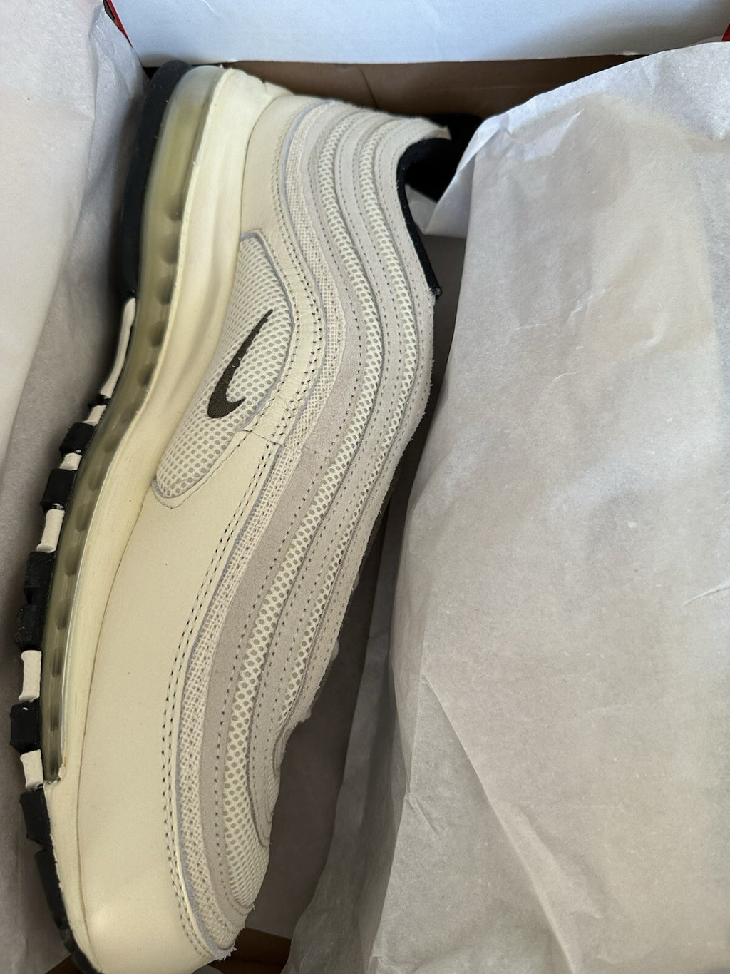 AIR MAX MAX 97 NB 2 COCONUT MILK/CARGO KHAKI-BLACK Men’s Size 13 BNIB