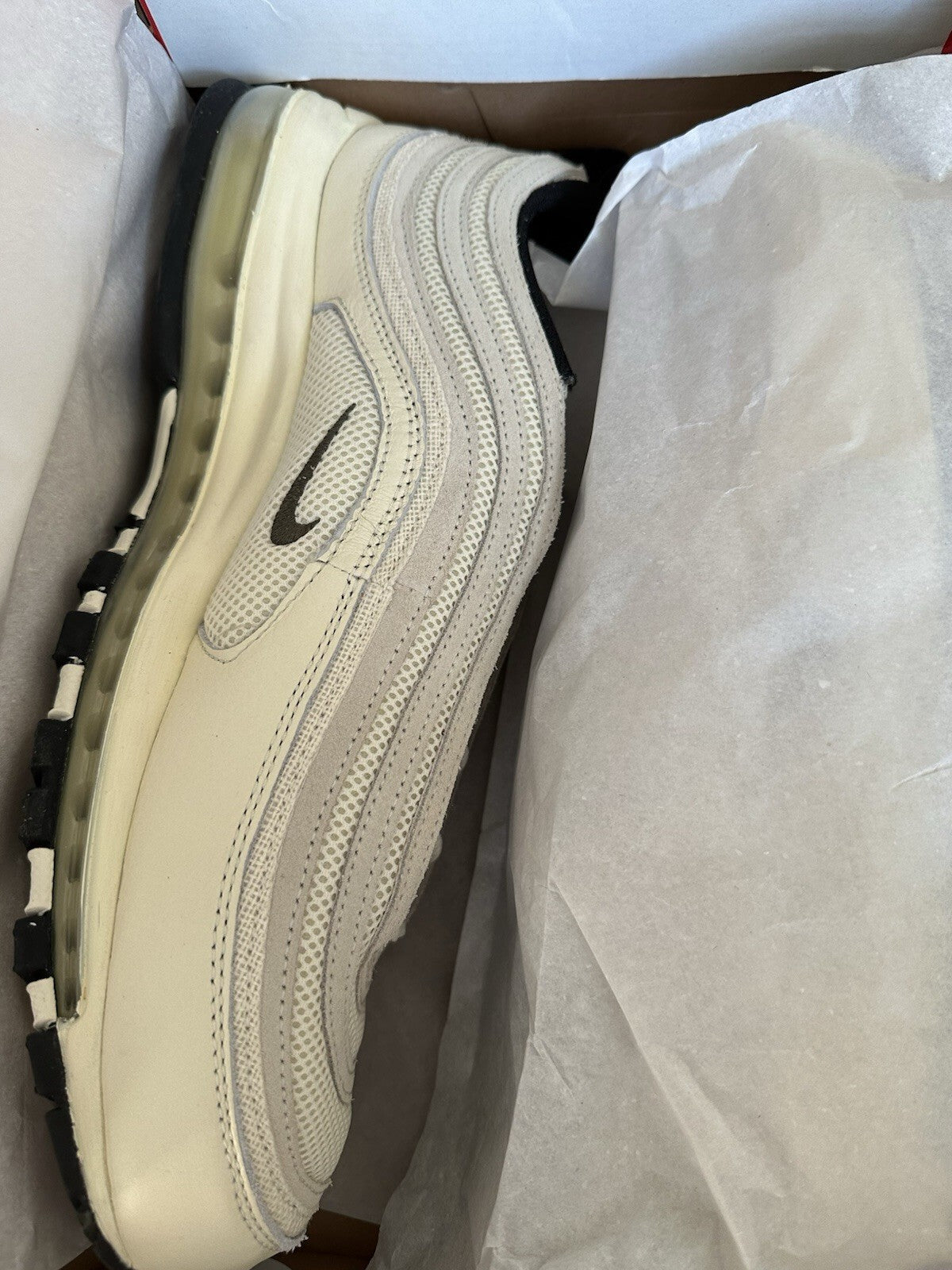 AIR MAX MAX 97 NB 2 COCONUT MILK/CARGO KHAKI-BLACK Men’s Size 13 BNIB