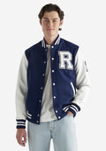 Roots Mens Vintage Varsity Jacket True navy/ White XL