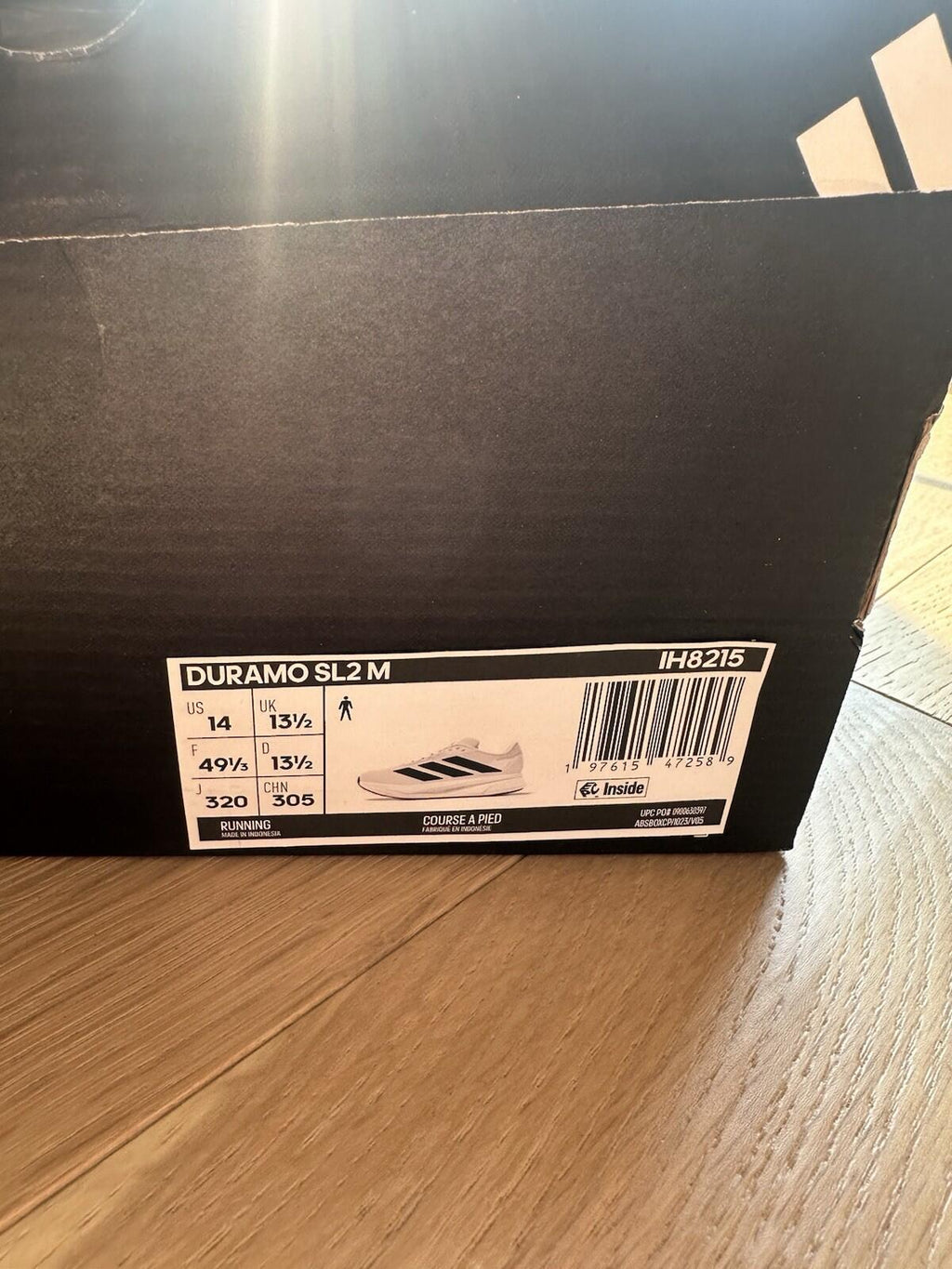 ADIDAS DURAMO SL2 M Men’s Size 14 BNIB White/Black