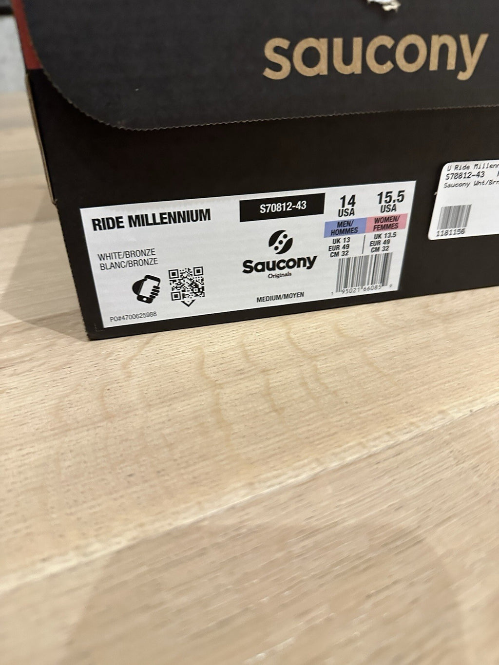 Saucony Men’s Ride Millennium White/Bronze Men’s 14
