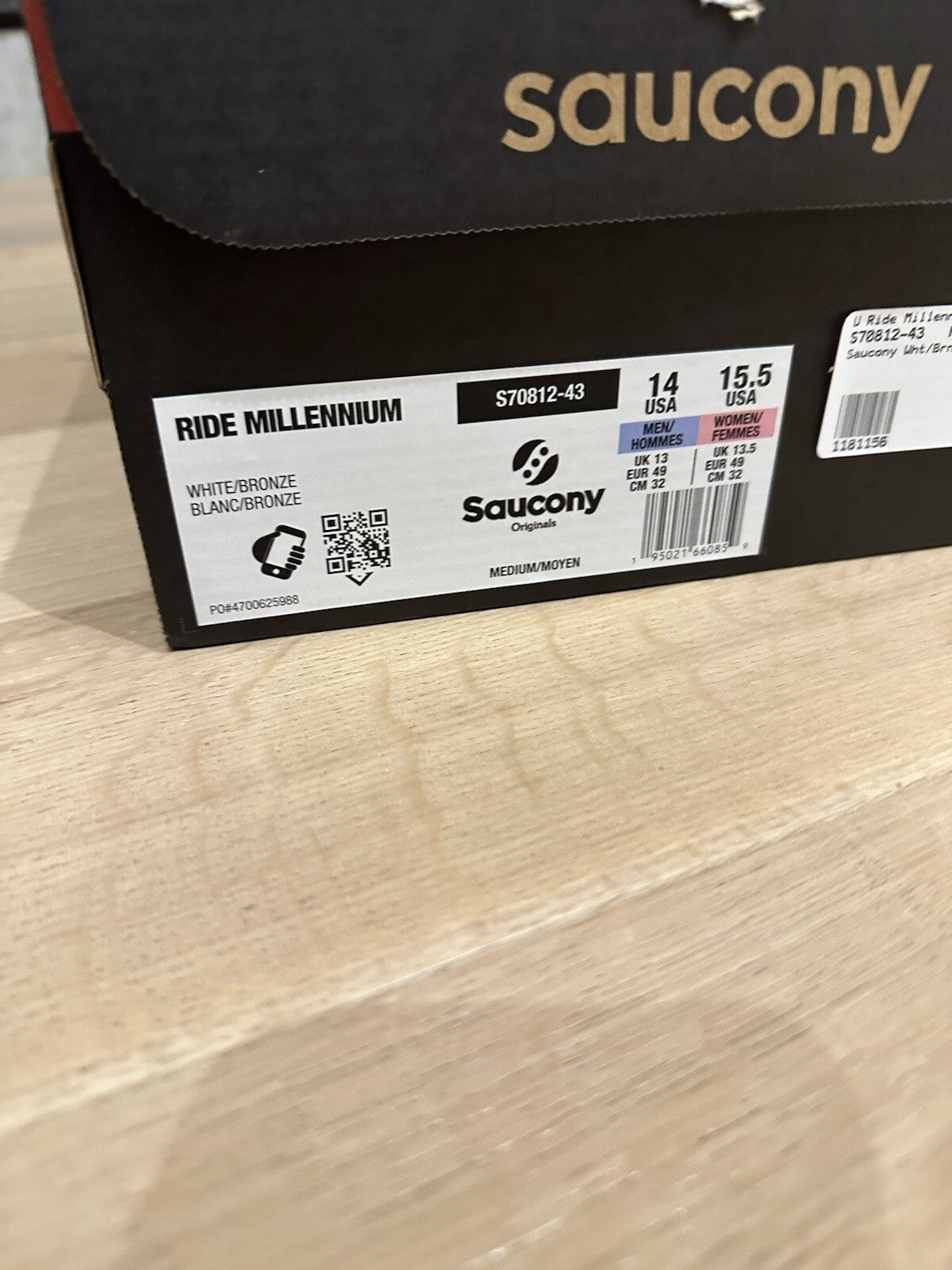 Saucony Men’s Ride Millennium White/Bronze Men’s 14
