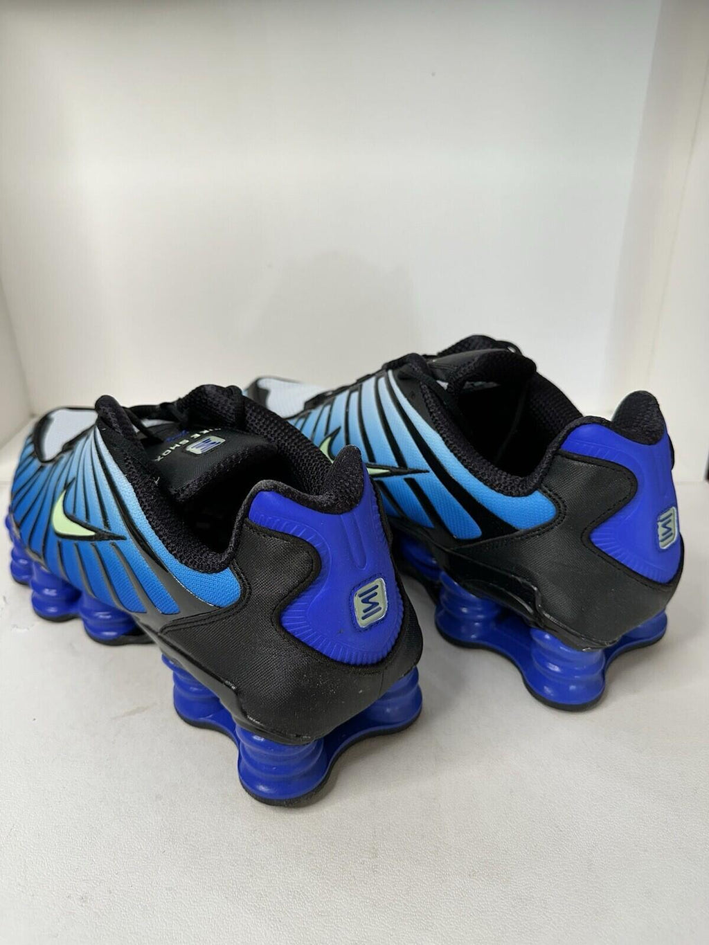 NIKE SHOX TL BLACK/VAPOR GREEN-RACER BLUE Men’s Size 14 BNIB