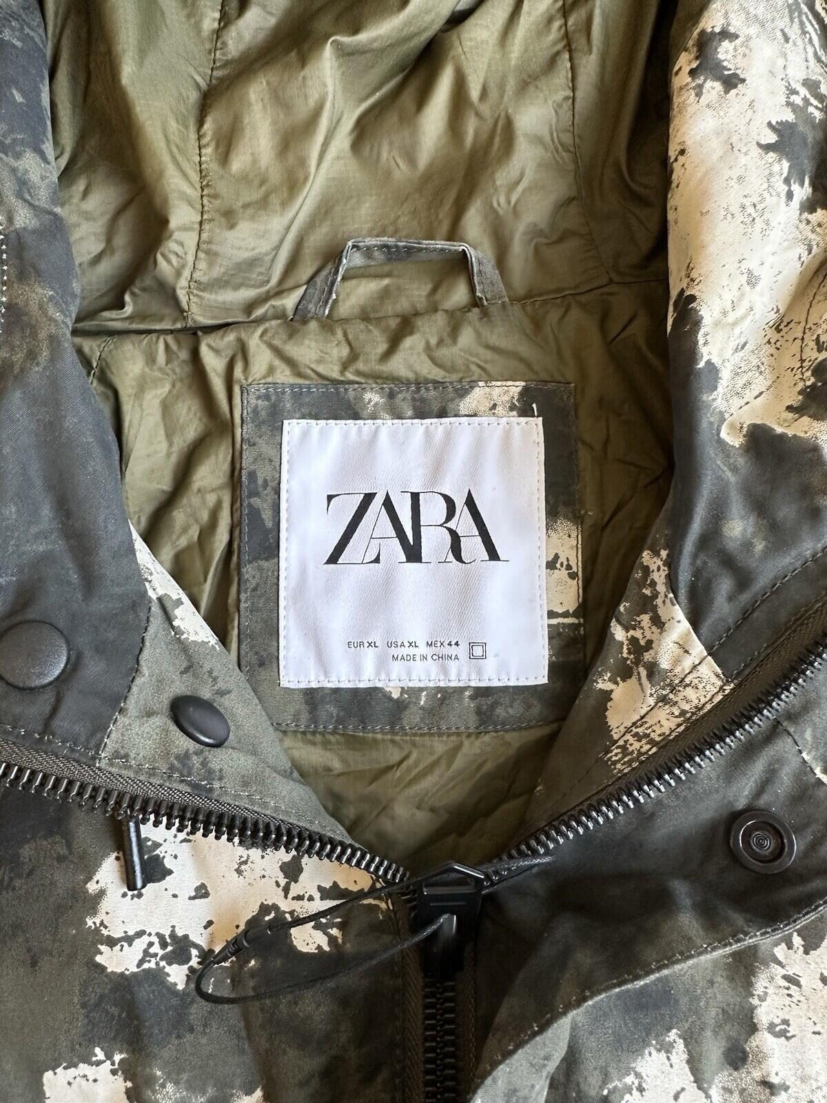 Zara Spring Light Jacket Green/cream/ Black Men’s Size XL