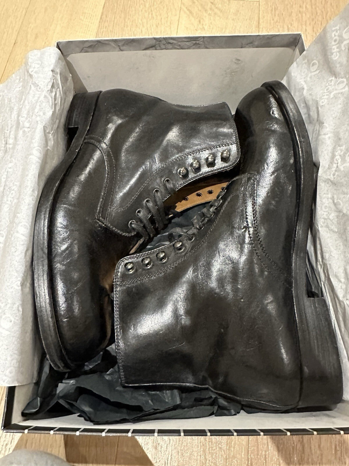 Jo Ghost Men’s Boots Size Black Leather Size 13