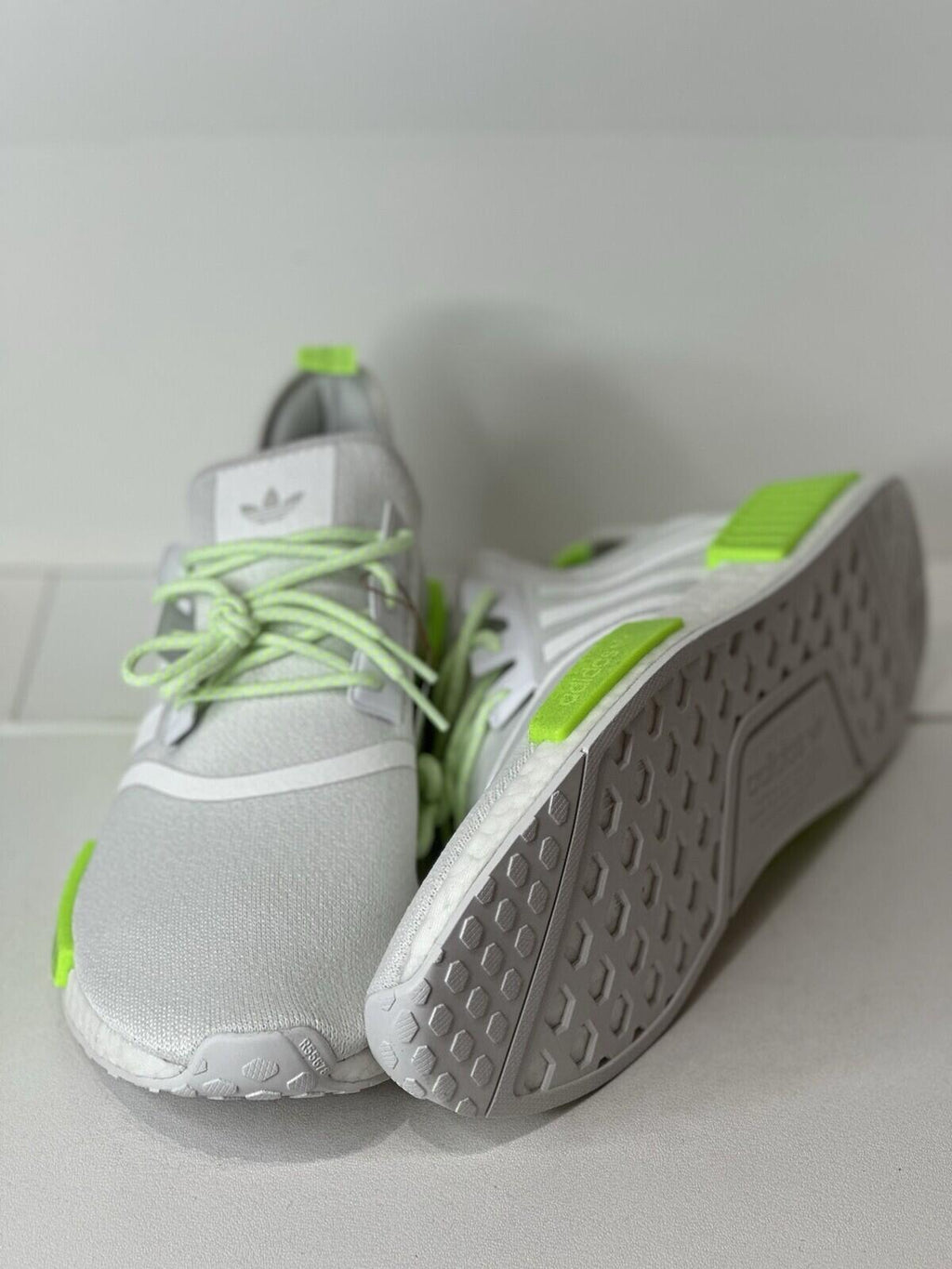 Adidas NMD R1 ‘White Solar Green’ mens shoes size 13