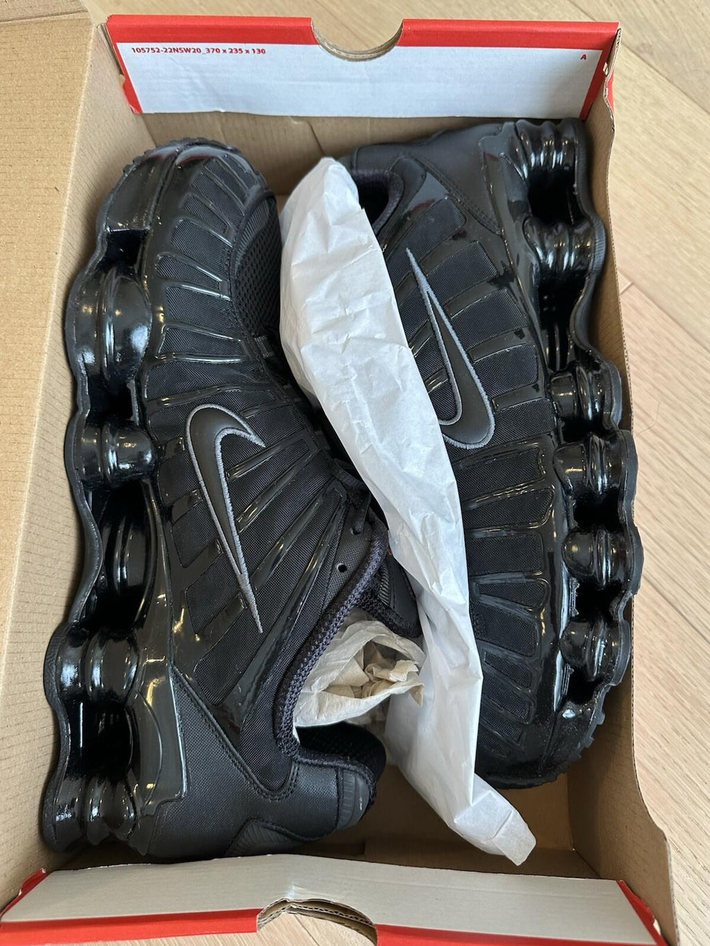 NIKE SHOX TL BLACK/BLACK-MTLC HEMATITE Men’s 14 BNIB