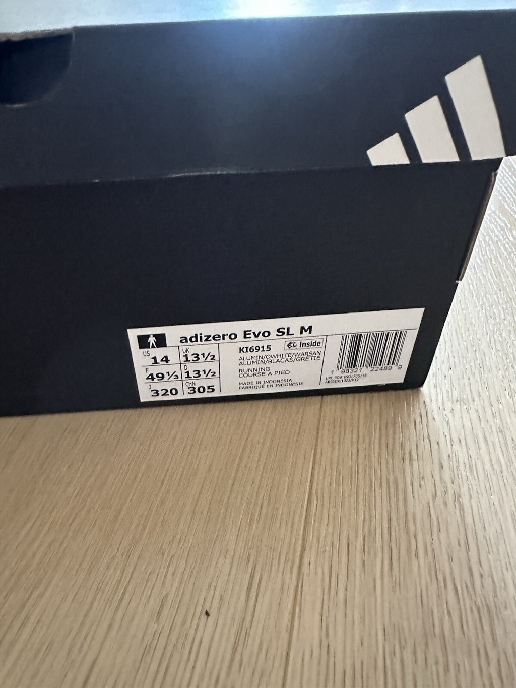 Adidas adizero Evo SL M Men’s Size 14 Alumin/Owhite/Warsan
