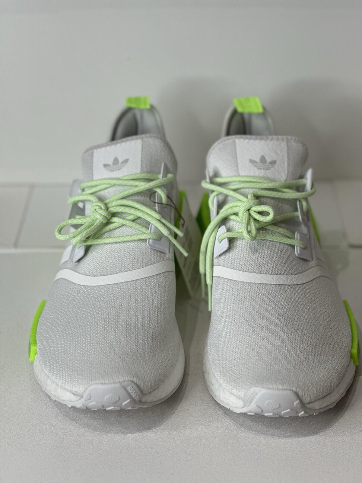 Adidas NMD R1 ‘White Solar Green’ mens shoes size 13