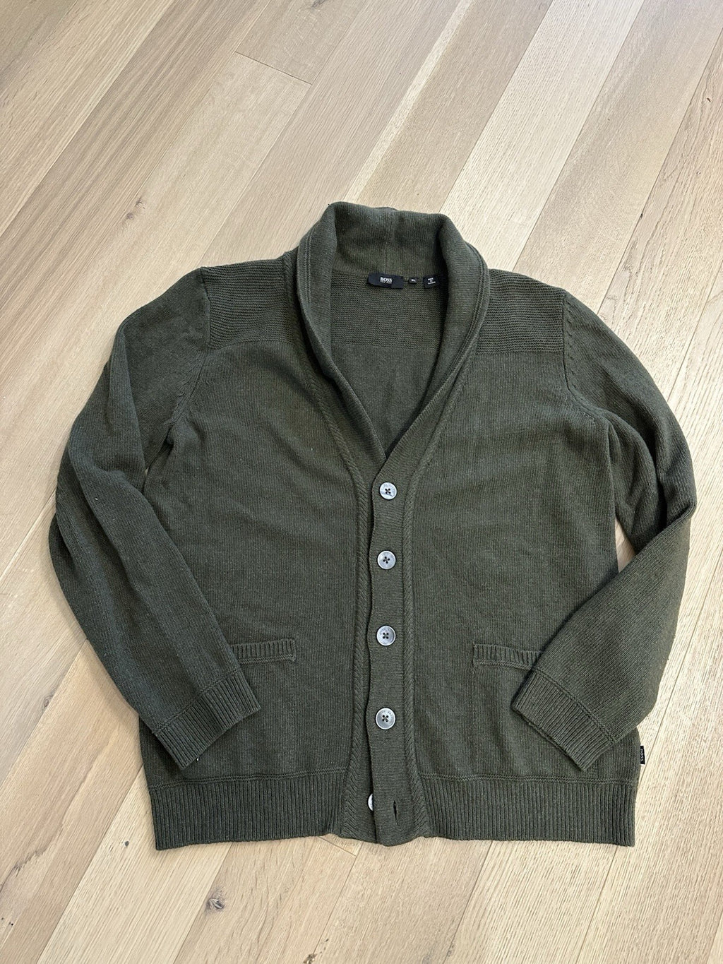 Hugo Boss Green Knit Men’s XL Virgin Wool Blend