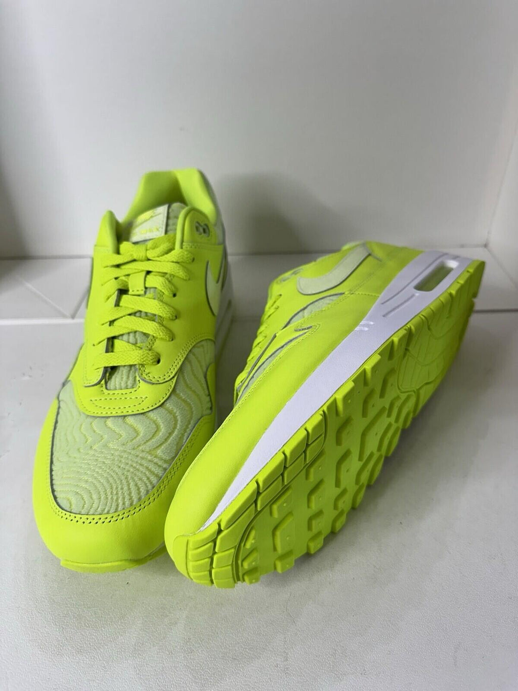 Nike Air Max 1 PRM ‘ Topography’ Volt/ Barley Volt White’Men’s Size 13 BNIB