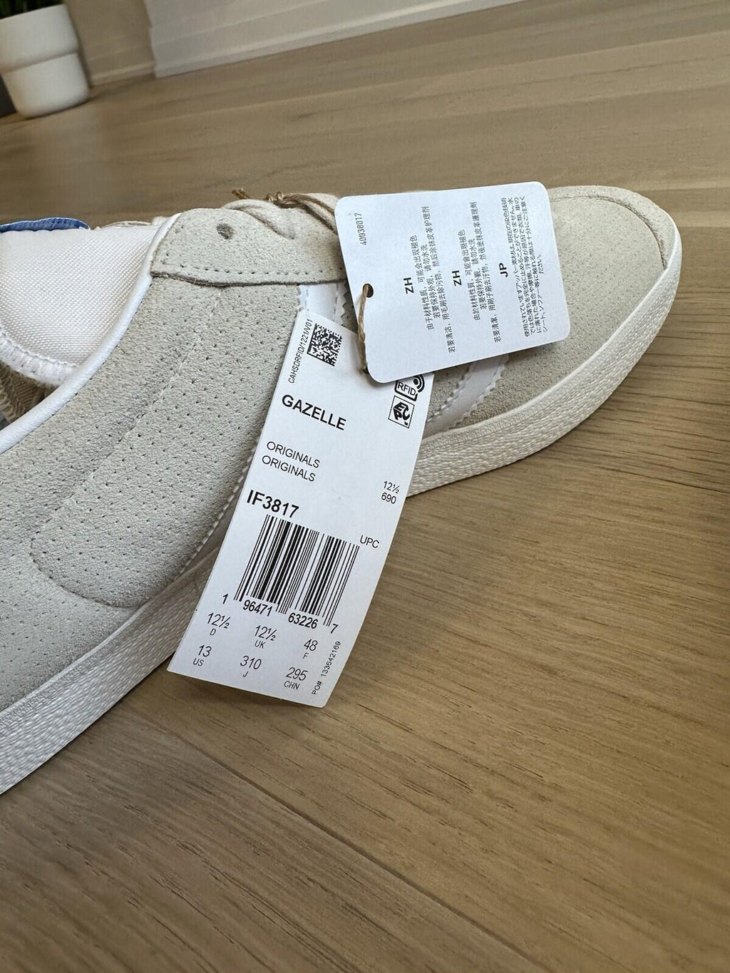 Adidas Gazelle Originals Wonwhi/Ftwwht/cwhite Men’s Size 13