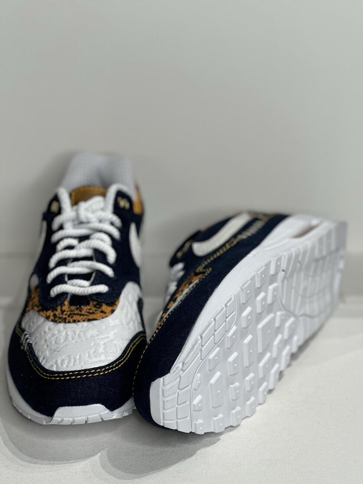 Nike Air Max 1 Premium Leopard/ Denim mens shoes size 13
