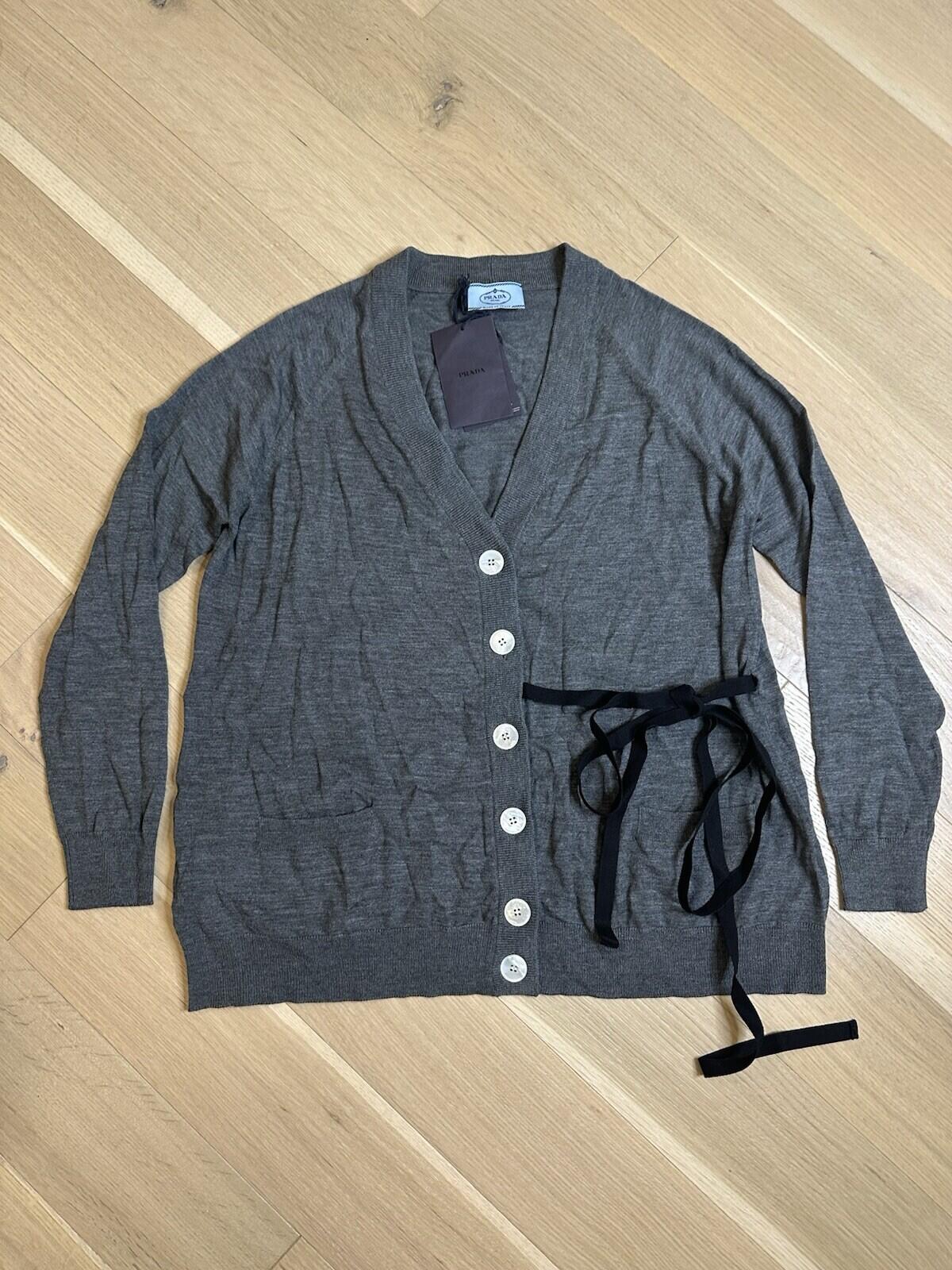 Prada Women’s 100% Virgin Wool Cardigan Size 42