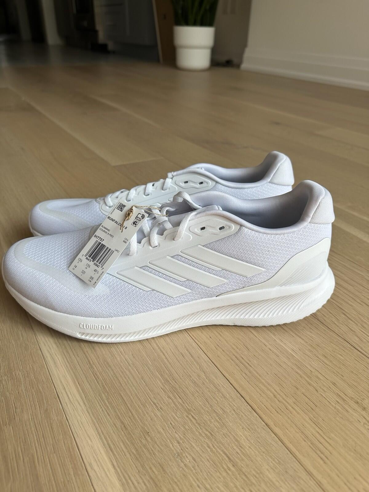 ADIDAS RUNFLACON 5 Men’s Size 14 BNIB FTWWHT/FTWWHT/FTWWHT