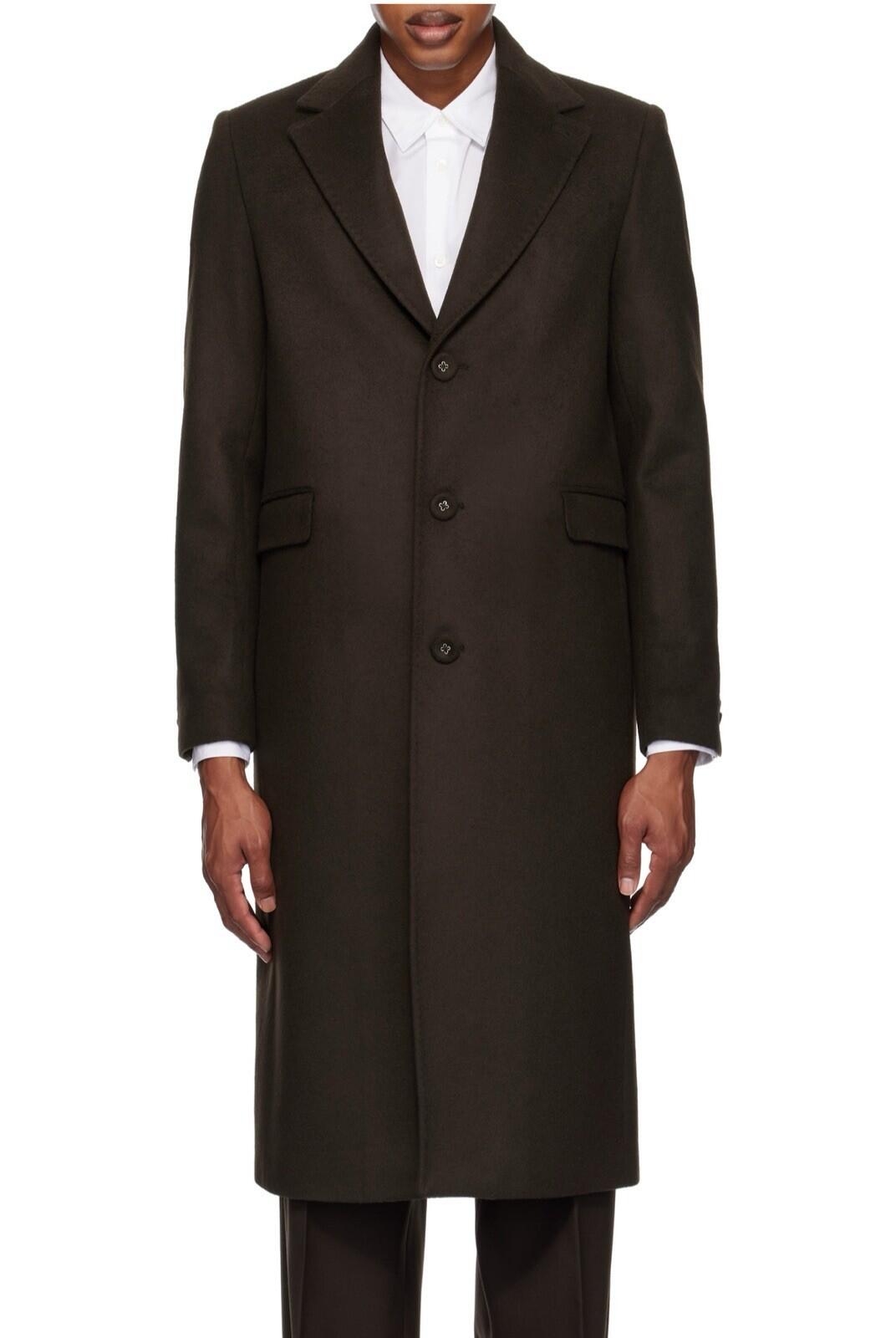 OFFICINE GÉNÉRALE Brown Ionas Coat Size: 52