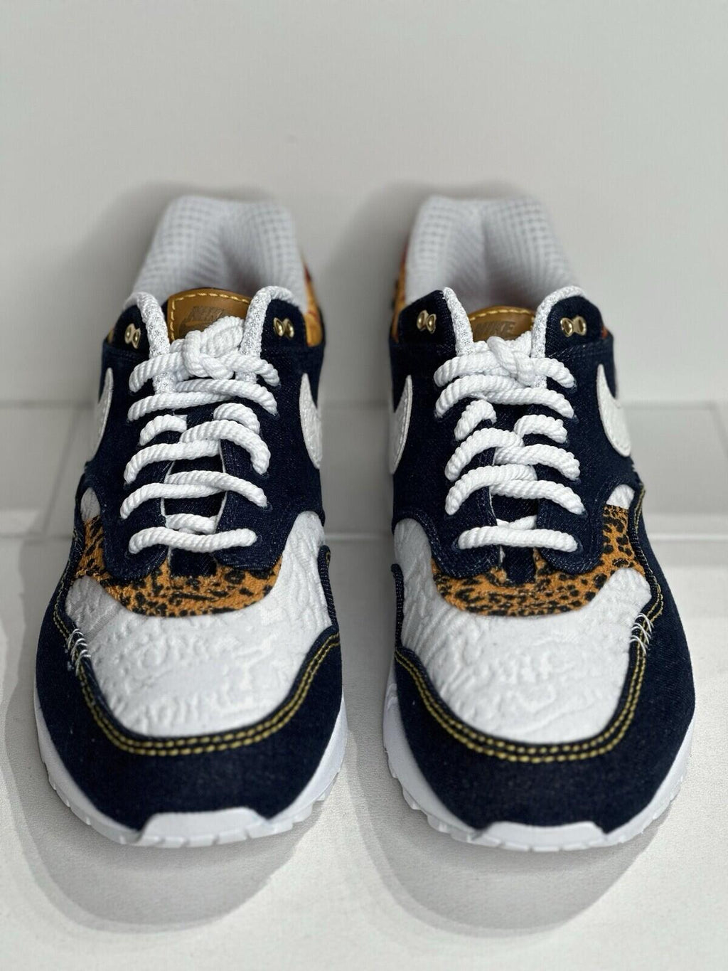 Nike Air Max 1 Premium Leopard/ Denim mens shoes size 13