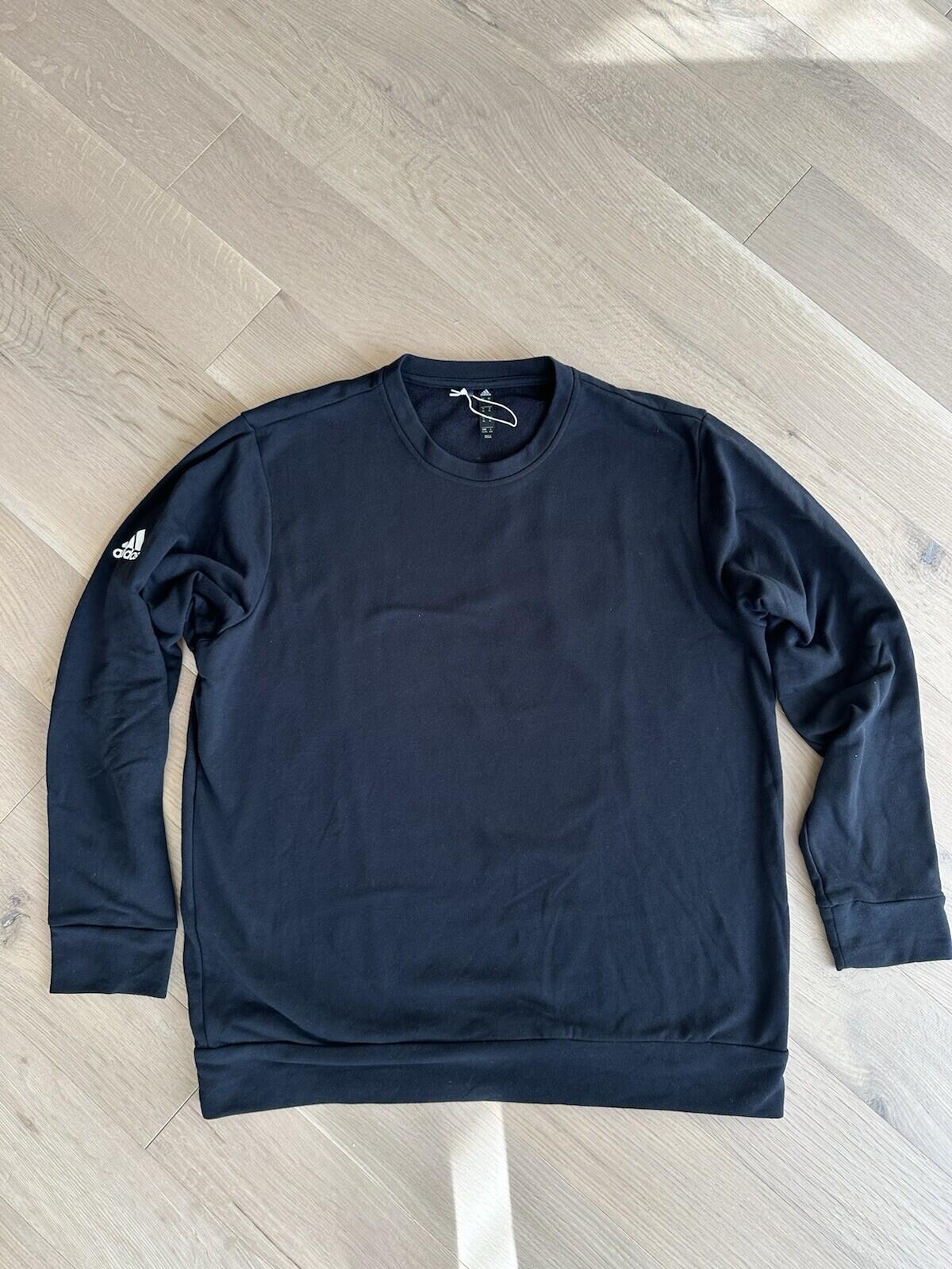 Adidas Crewneck Sweatshirt Black Mens Size XL
