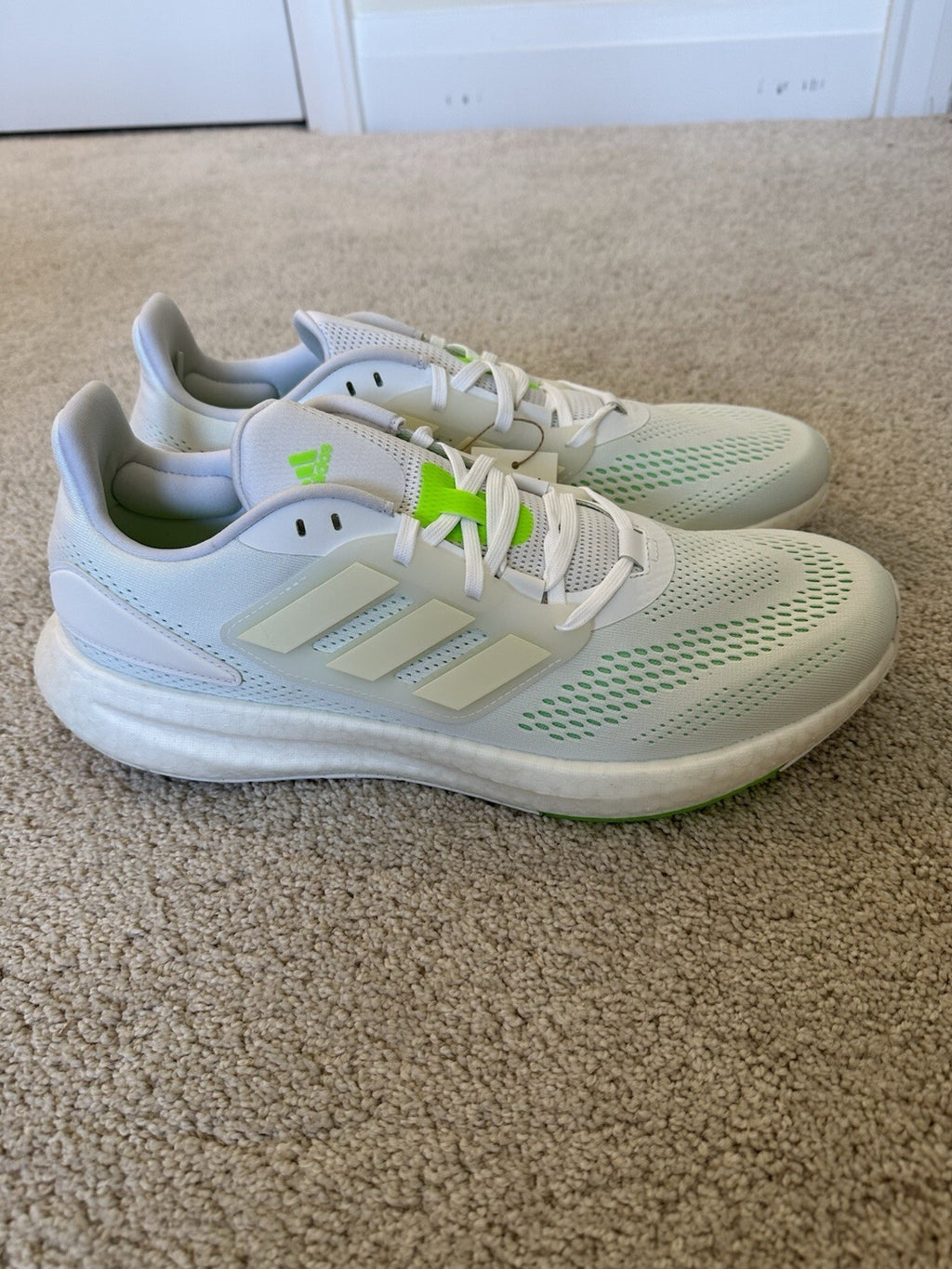 Adidas Pureboost 22 ‘White Beam Green’ Men’s Shoes Size 13