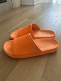 Nike Jordan Play Slides Men’s Size 13 Bright Citrus/White