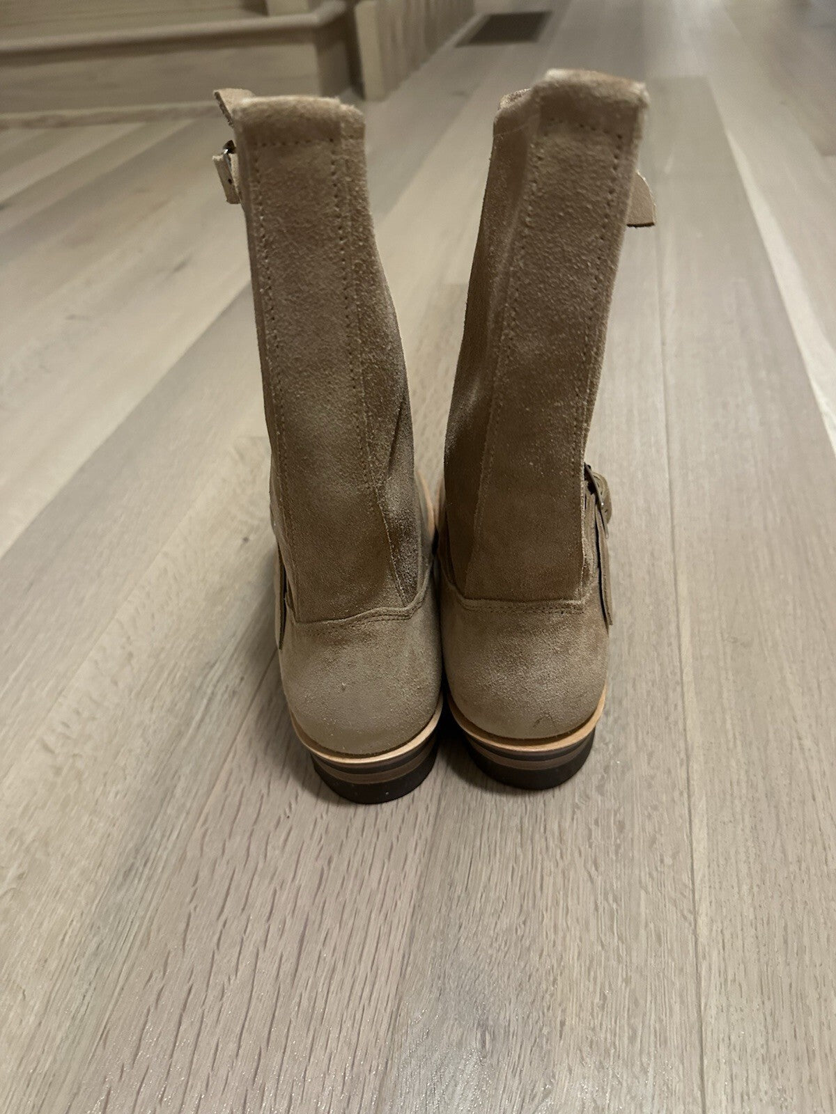 Crush Handmade Engineer Suede Boots Men’s 13 Tan