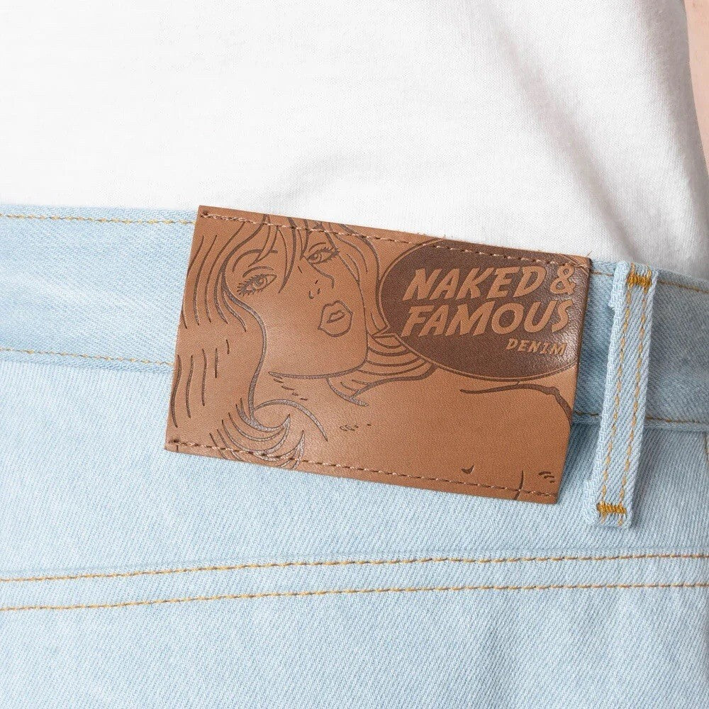 NAKED & FAMOUS Strong Guy - Secret Agent Bleach Blue Men’s 36
