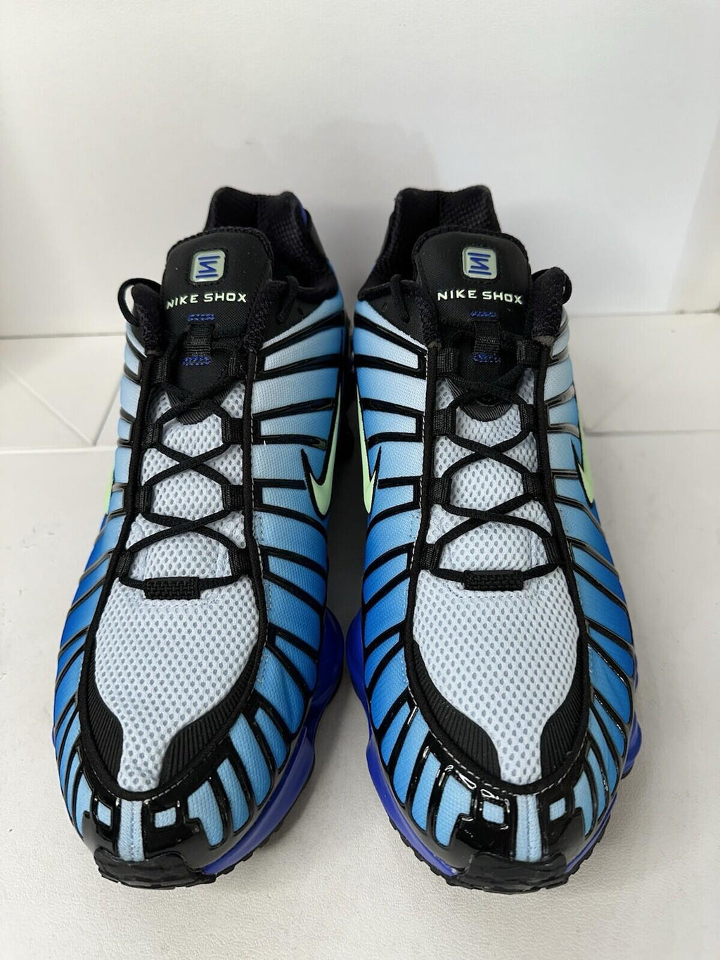 NIKE SHOX TL BLACK/VAPOR GREEN-RACER BLUE Men’s Size 14 BNIB