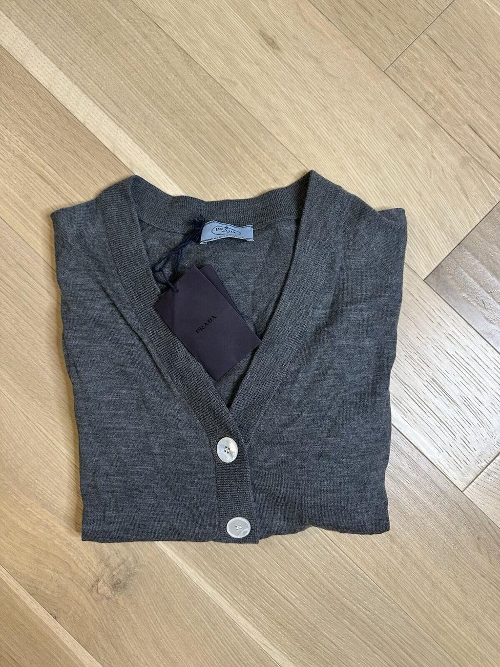 Prada Women’s 100% Virgin Wool Cardigan Size 42