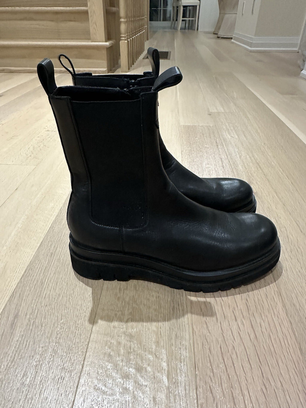 Intensi Men’s Black Leather boot Size 13